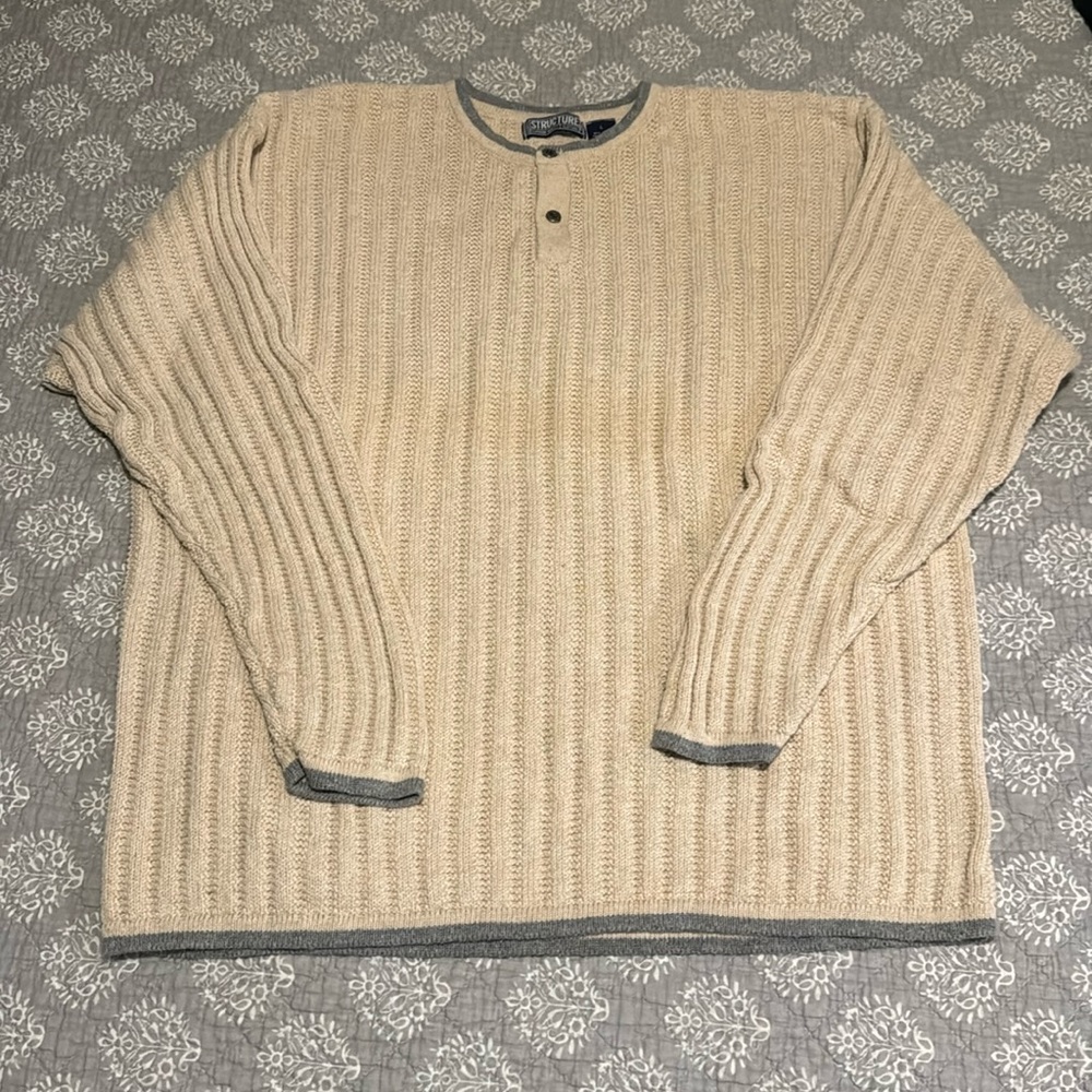 Vintage Structure Button Sweater - image 1